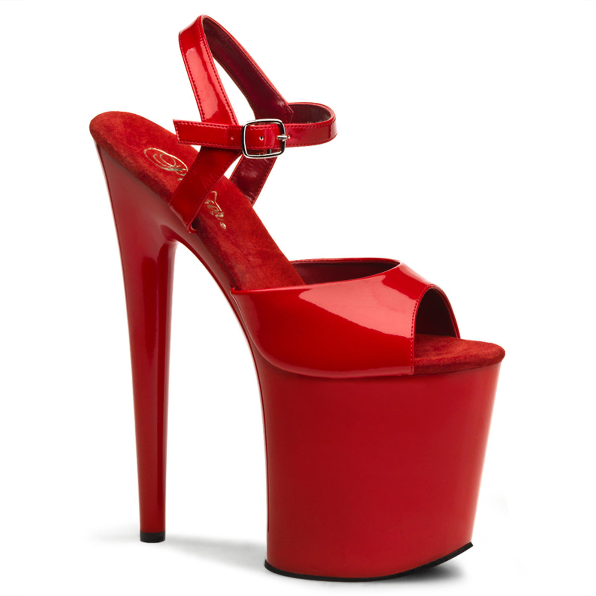 FLAMINGO-809 Red Patent Platform Sandal Pleaser