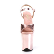 FLAMINGO-809 Rose Gold Metallic Pu/Rose Gold Chrome Platform Sandal Pleaser US Size (Women's): 5