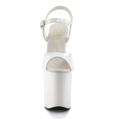 FLAMINGO-809 White Patent Platform Sandal Pleaser
