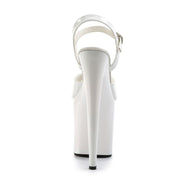 FLAMINGO-809 White Patent/White Platform Sandal Pleaser US Size (Women's): 5