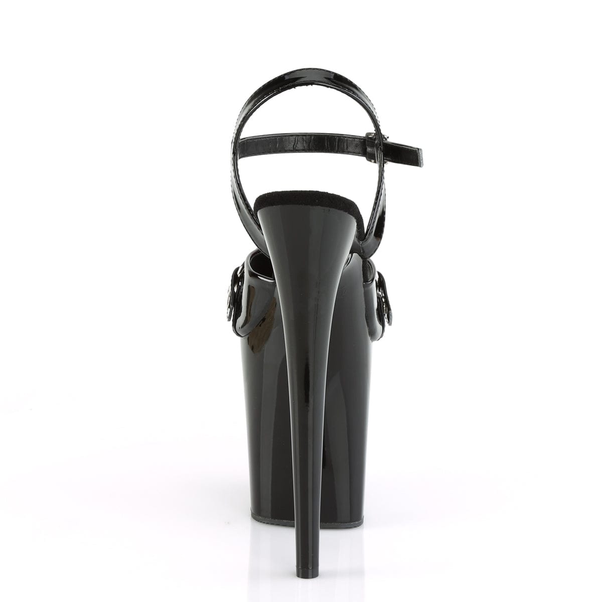 FLAMINGO-809GB Black Patent/Black Platform Sandal Pleaser US Size (Women's): 5