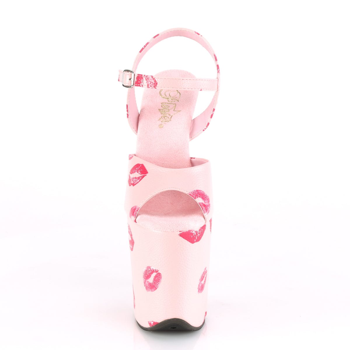 FLAMINGO-809KISSES Baby Pink Faux Leather/Baby Pink Faux Leather Platform Sandal Pleaser US Size (Women's): 5