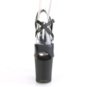 FLAMINGO-824 Black Faux Leather/Black Matte Platform Sandal Pleaser US Size (Women's): 5