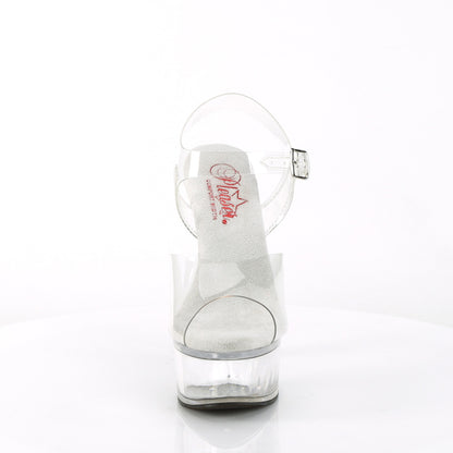 GLEAM-608 Clear Platform Sandal Pleaser
