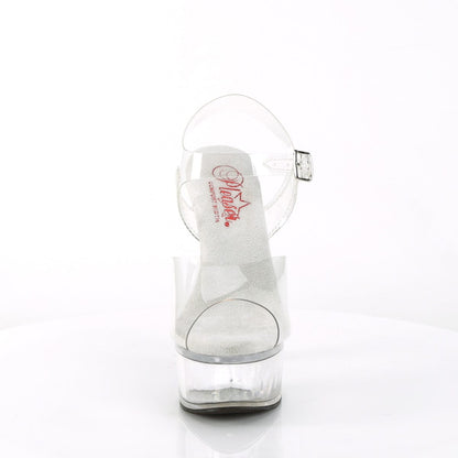 GLEAM-608 Clear Platform Sandal Pleaser