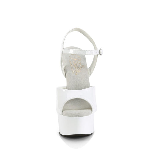GLEAM-609 White Patent/White Platform Sandal Pleaser US Size (Women's): 5
