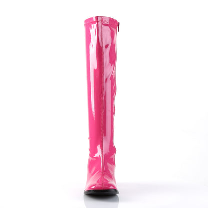 GOGO-300 Hot Pink Stretch Patent Funtasma