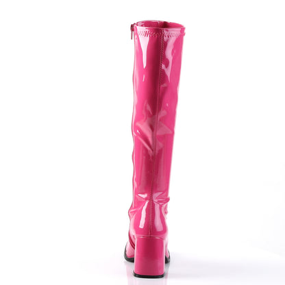 GOGO-300 Hot Pink Stretch Patent Funtasma