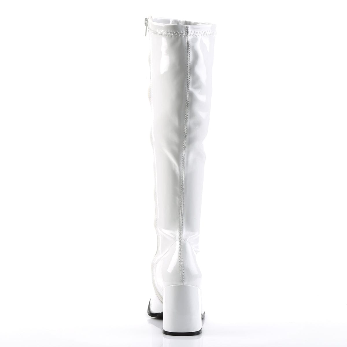 GOGO-300 White Stretch Patent Funtasma