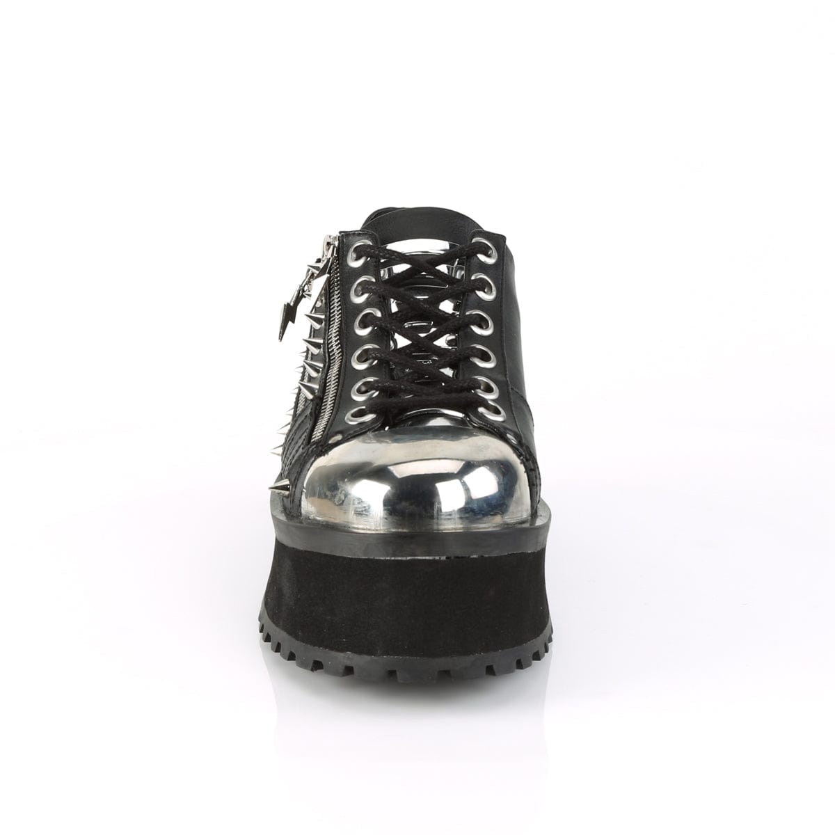 GRAVEDIGGER-04 Black Vegan Leather Shoe Demonia US Size (Unisex/Men's): 4