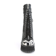 GRAVEDIGGER-14 Black Vegan Leather Mid-Calf Boot Demonia US Size (Unisex/Men's): 4