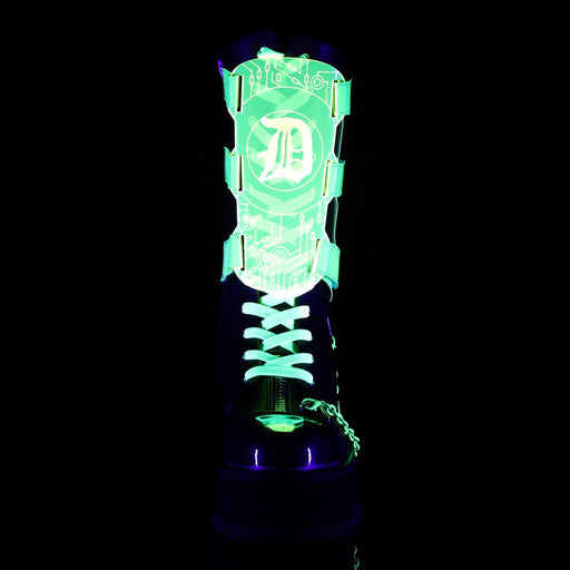 GRAVEDIGGER-255 Black Vegan Leather Mid-Calf Boot Demonia US Size (Unisex/Men's): 4