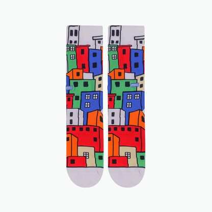 Colored Houses (Lifestyle Series) Socks