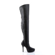 INDULGE-3011 Black Leather (P) CURRENT Devious US Size (Women's): 6