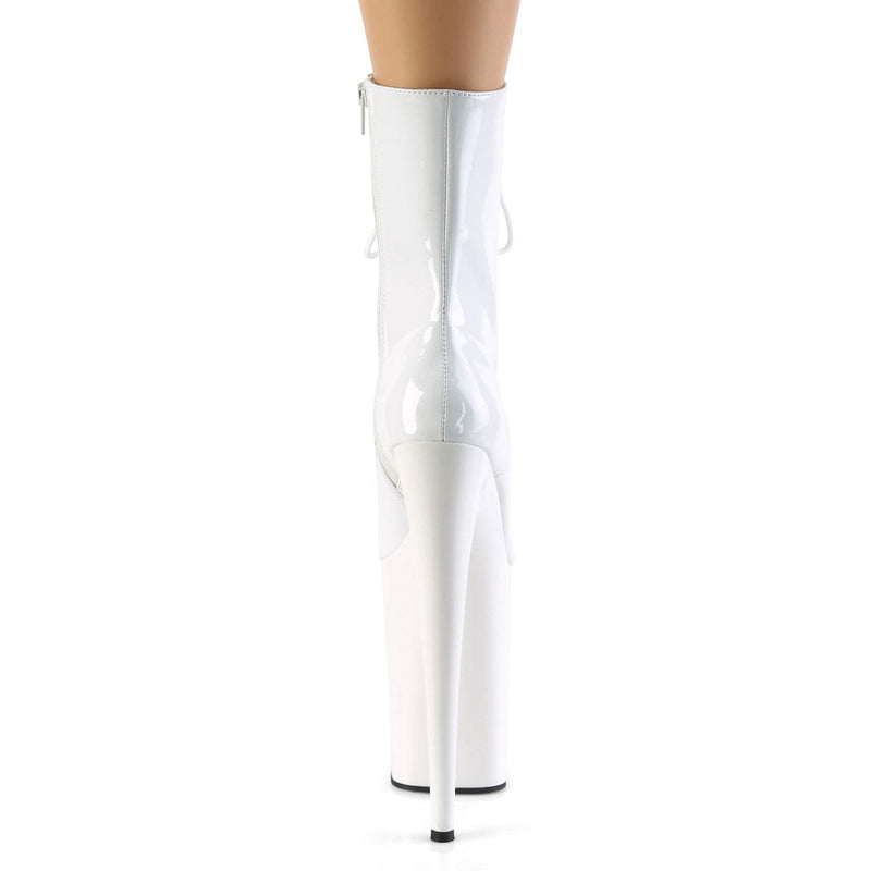INFINITY-1020 White Patent/White Ankle Boot Pleaser US Size (Women's): 5
