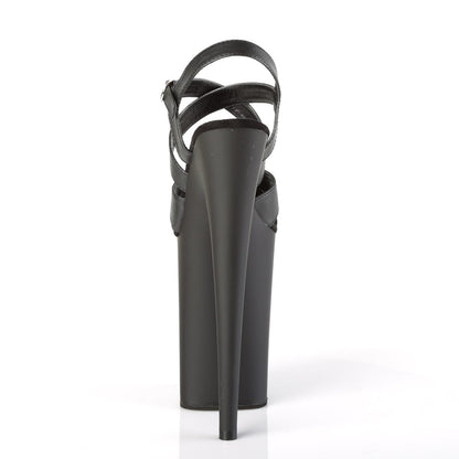 INFINITY-997 Black Pu Platform Sandal Pleaser