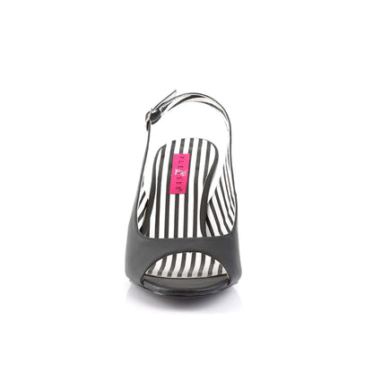 JENNA-02 Black Faux Leather Pleaser Pink Label