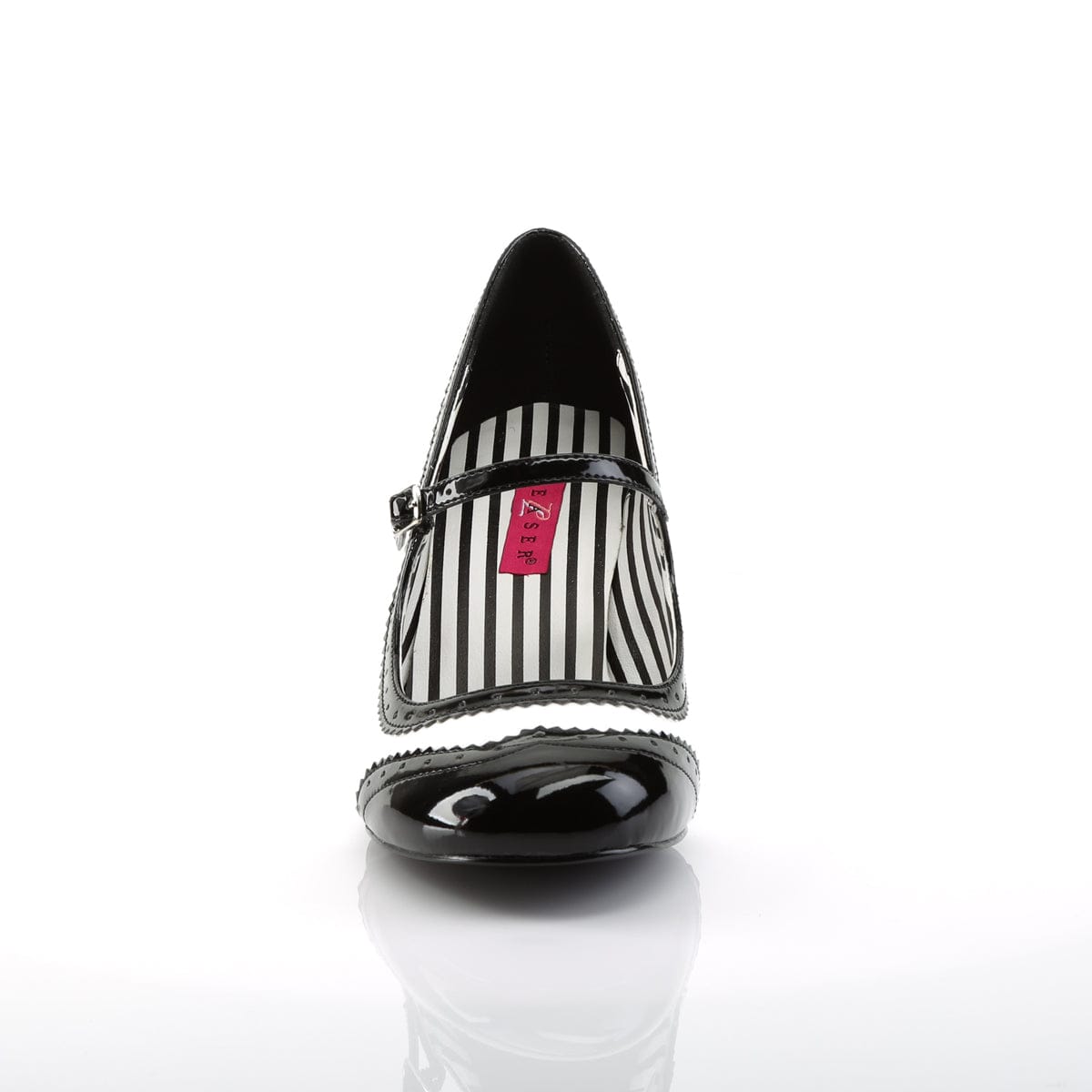 JENNA-06 White-Black Patent CURRENT Pleaser Pink Label US Size (Women's): 9