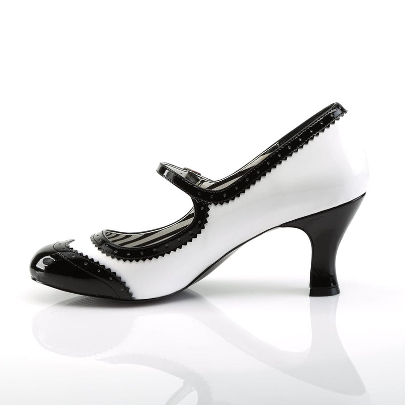 JENNA-06 White-Black Patent CURRENT Pleaser Pink Label US Size (Women's): 9