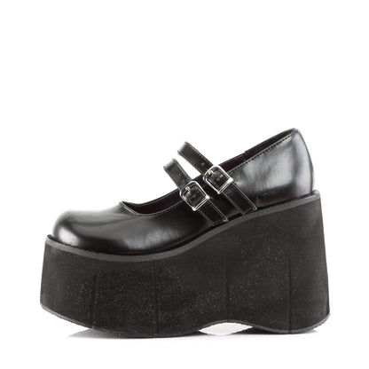KERA-08 Black Vegan Leather Mary Janes Demonia