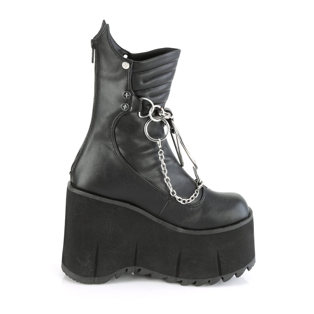KERA-130 Black Vegan Leather Calf Boot Demonia US Size (Women's): 5