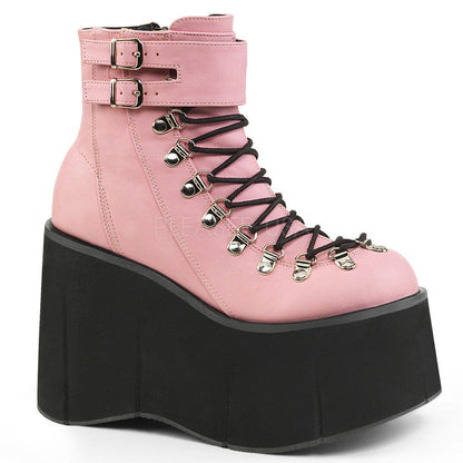 KERA-21 Baby Pink Vegan Leather Ankle Boot Demonia
