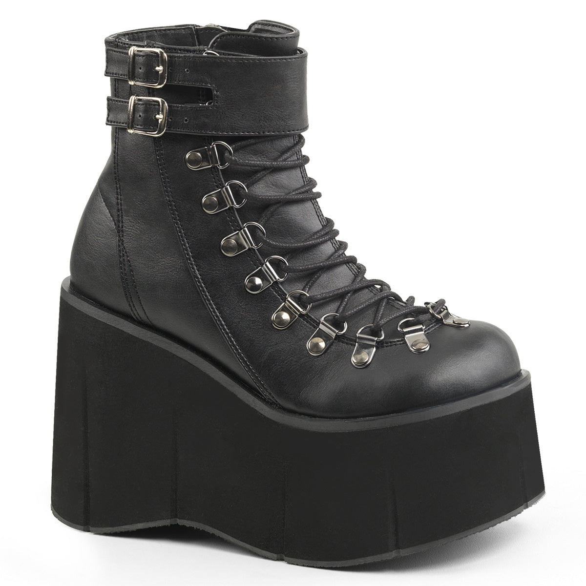 KERA-21 Black Vegan Leather Ankle Boot Demonia