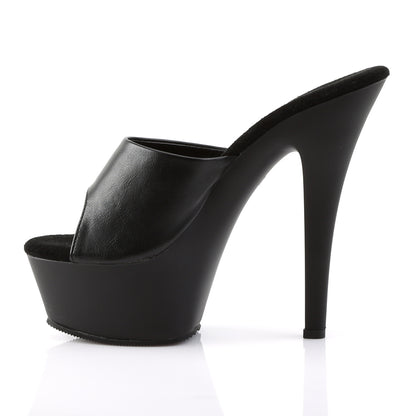 KISS-201 Black Faux Leather Platform Sandal Pleaser