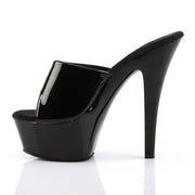 KISS-201 Black Patent/Black Platform Sandal Pleaser US Size (Women's): 5
