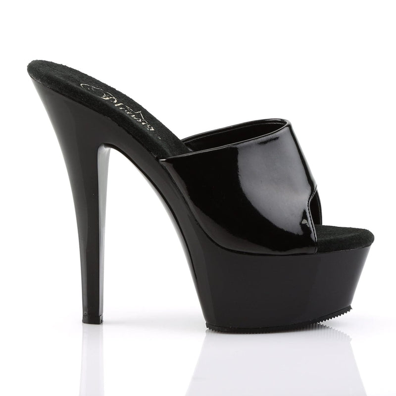 KISS-201 Black Patent/Black Platform Sandal Pleaser US Size (Women's): 5