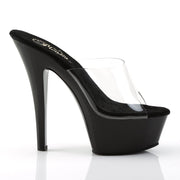 KISS-201 Clear/Black Platform Sandal Pleaser US Size (Women's): 5