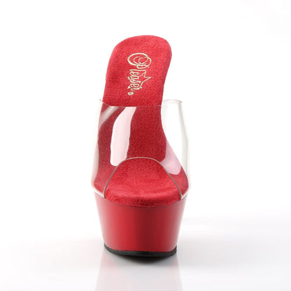 KISS-201 Clear/Red Platform Sandal Pleaser