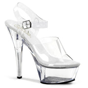 KISS-208 Clear/Clear Platform Sandal Pleaser US Size (Women's): 5