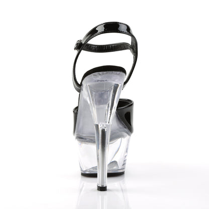 KISS-209 Black Patent/Clear Platform Sandal Pleaser