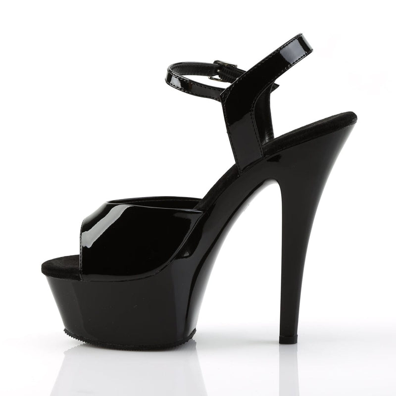 KISS-209 Black Patent/Black Platform Sandal Pleaser US Size (Women's): 5