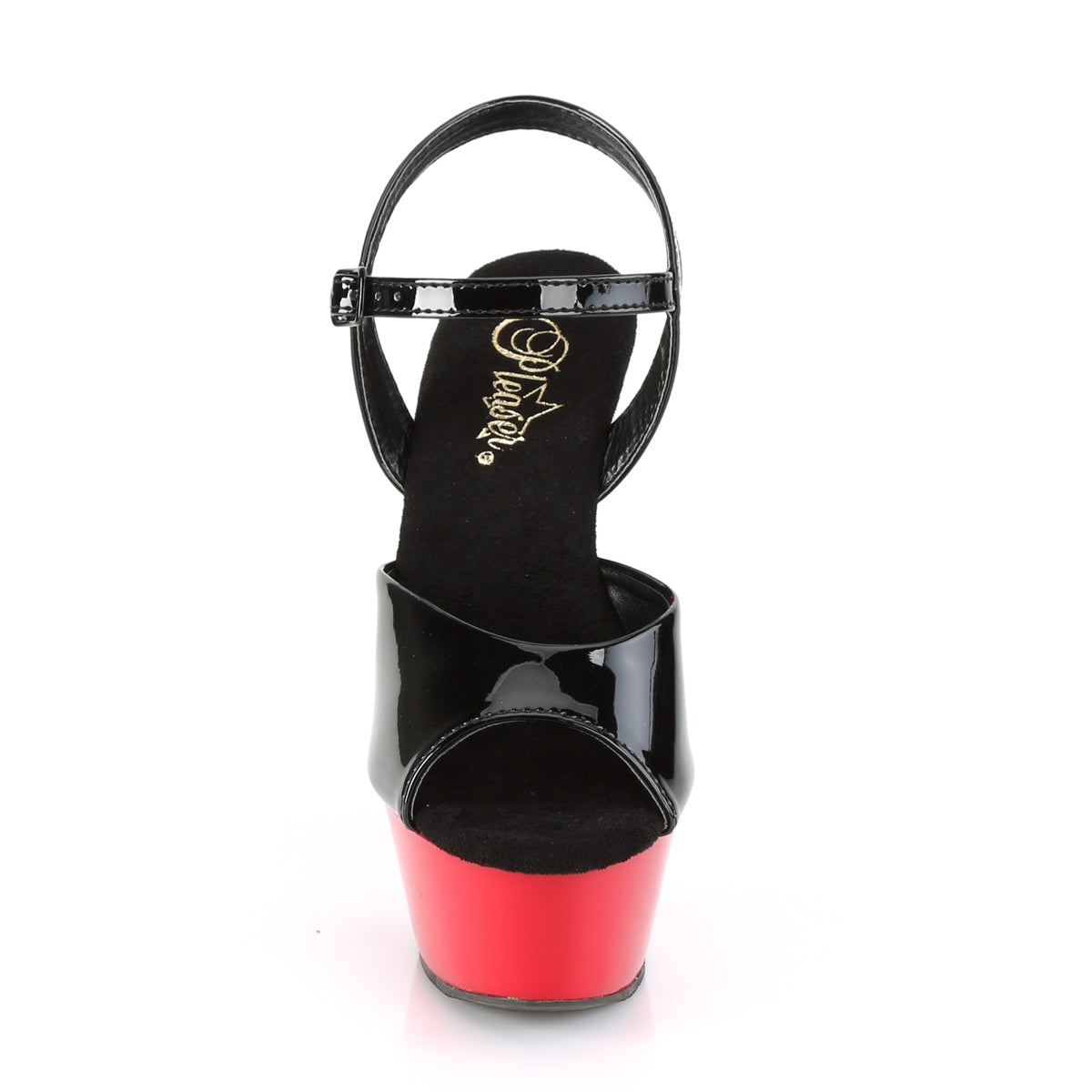 KISS-209 Black Patent/Red Platform Sandal Pleaser