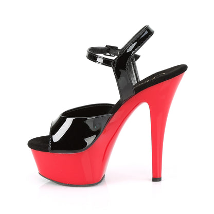 KISS-209 Black Patent/Red Platform Sandal Pleaser
