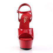 KISS-209 Red Patent/Red Platform Sandal Pleaser US Size (Women's): 5