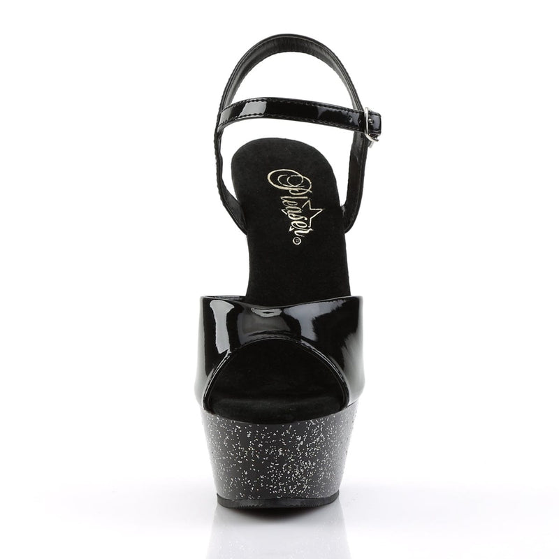KISS-209MG Black/Black Platform Sandal Pleaser US Size (Women's): 5
