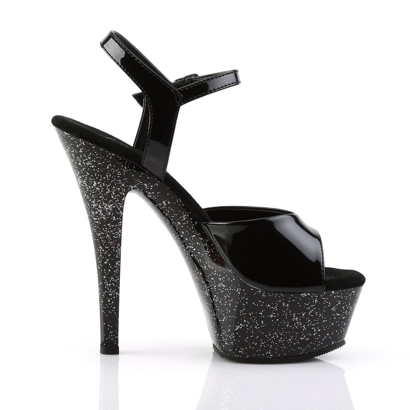 KISS-209MG Black/Black Platform Sandal Pleaser US Size (Women's): 5