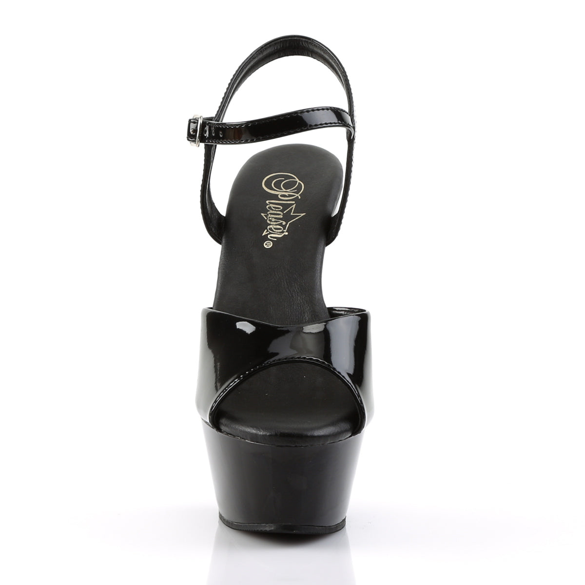 KISS-209VL Black Patent Platform Sandal Pleaser