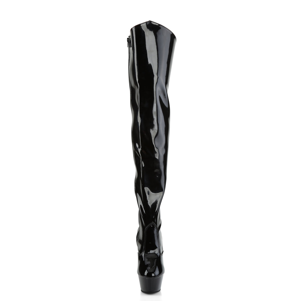 KISS-3010 Black Patent Thigh Boot Pleaser