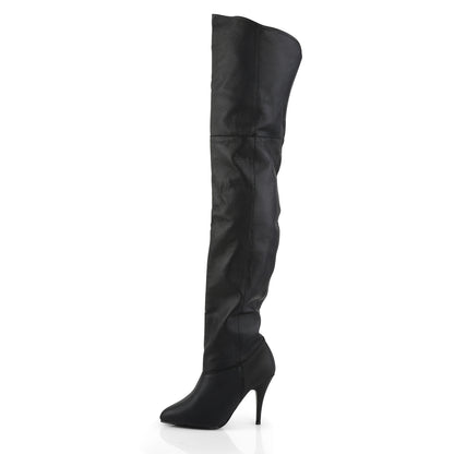 LEGEND-8868 Black Leather (P) Thigh Boot Pleaser