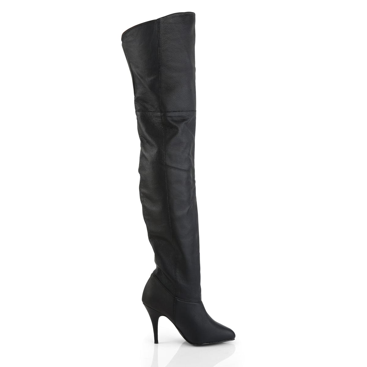 LEGEND-8868 Black Leather (P) Thigh Boot Pleaser