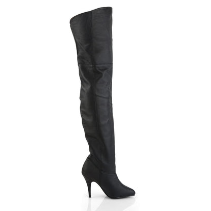 LEGEND-8868 Black Leather (P) Thigh Boot Pleaser