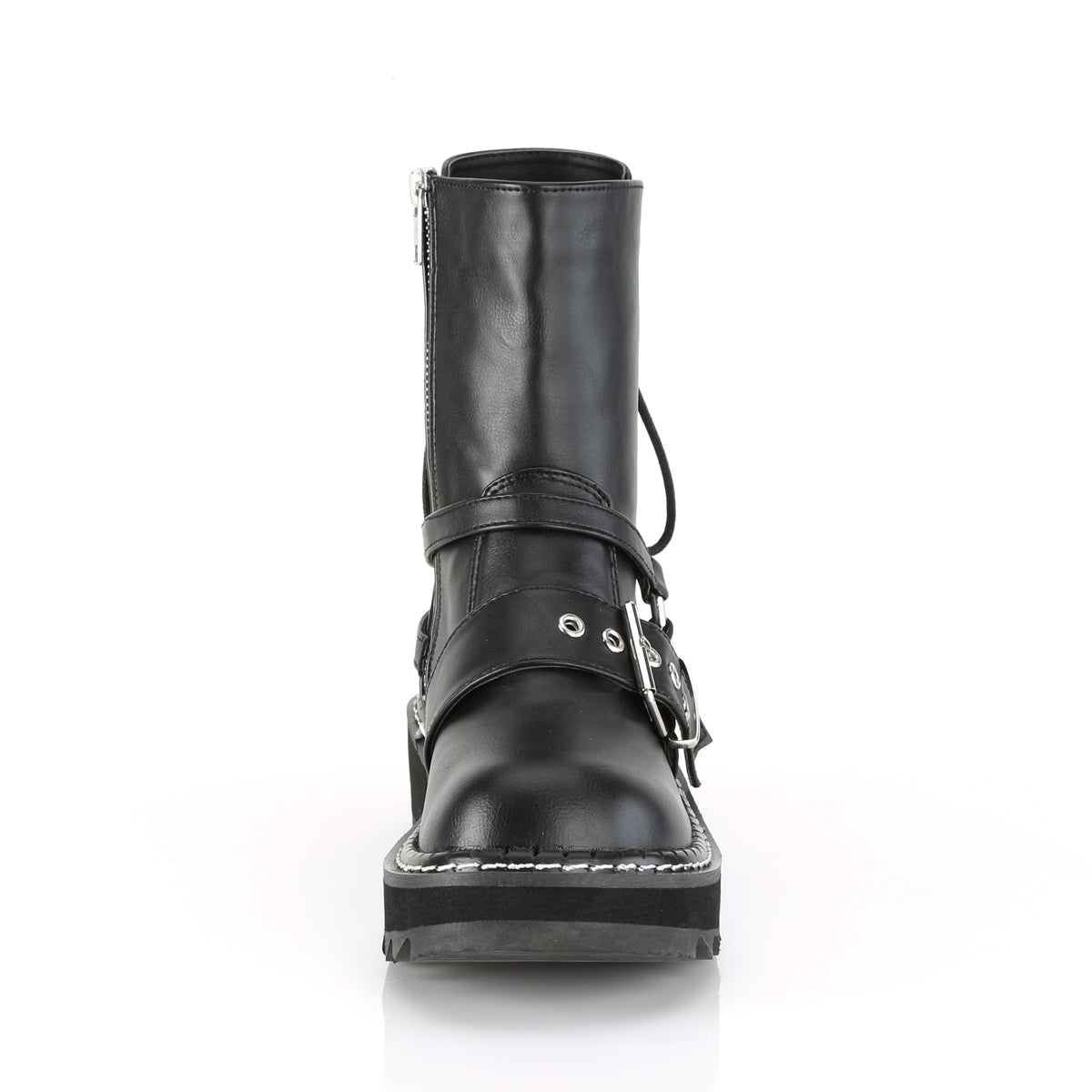 LILITH-210 Black Vegan Leather Ankle Boot Demonia