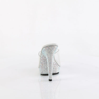 LIP-101DM Clear/ Silver Multi Rhinestone Fabulicious