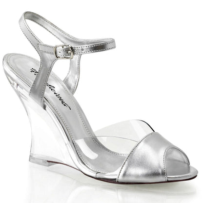 LOVELY-442 Clear-Silver Metallic Pu Fabulicious