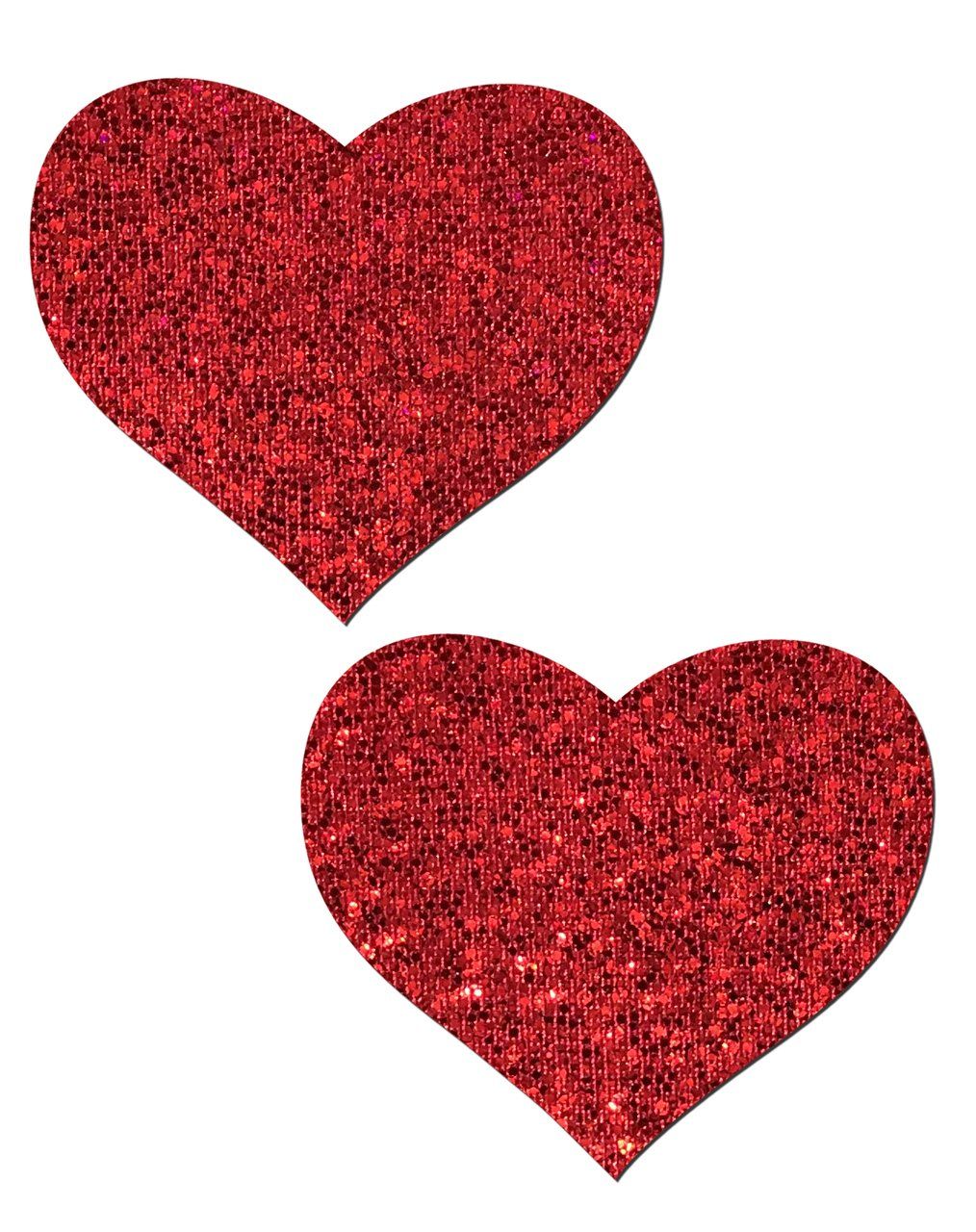 Love: Red Glitter Heart Nipple Pasties Pastease