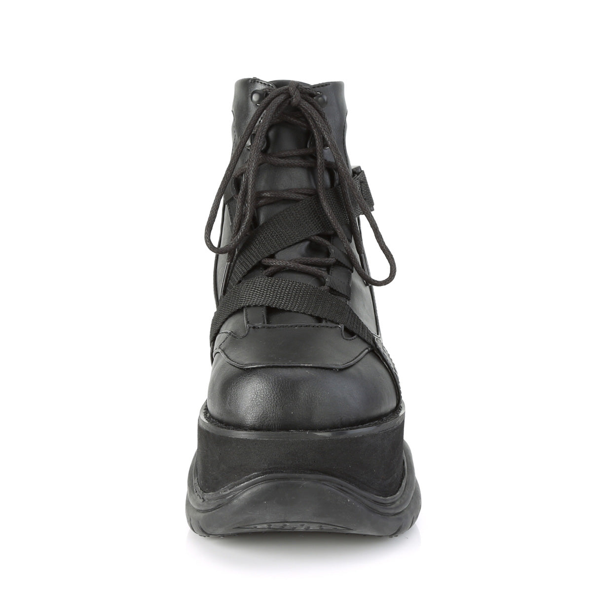 NEPTUNE-181 Black Vegan Leather Ankle Boot Demonia